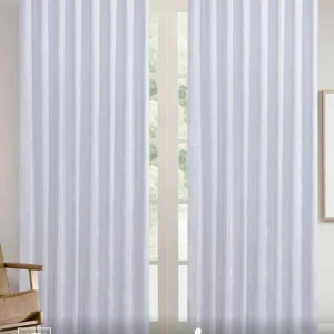 Cortina Voil Bordada Dupla Camélia Branca 4,50X2,50 m Jolitex