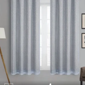 Cortina Voil Estampada com Forro Blackout Liso 2,70X1,80 m Jolitex