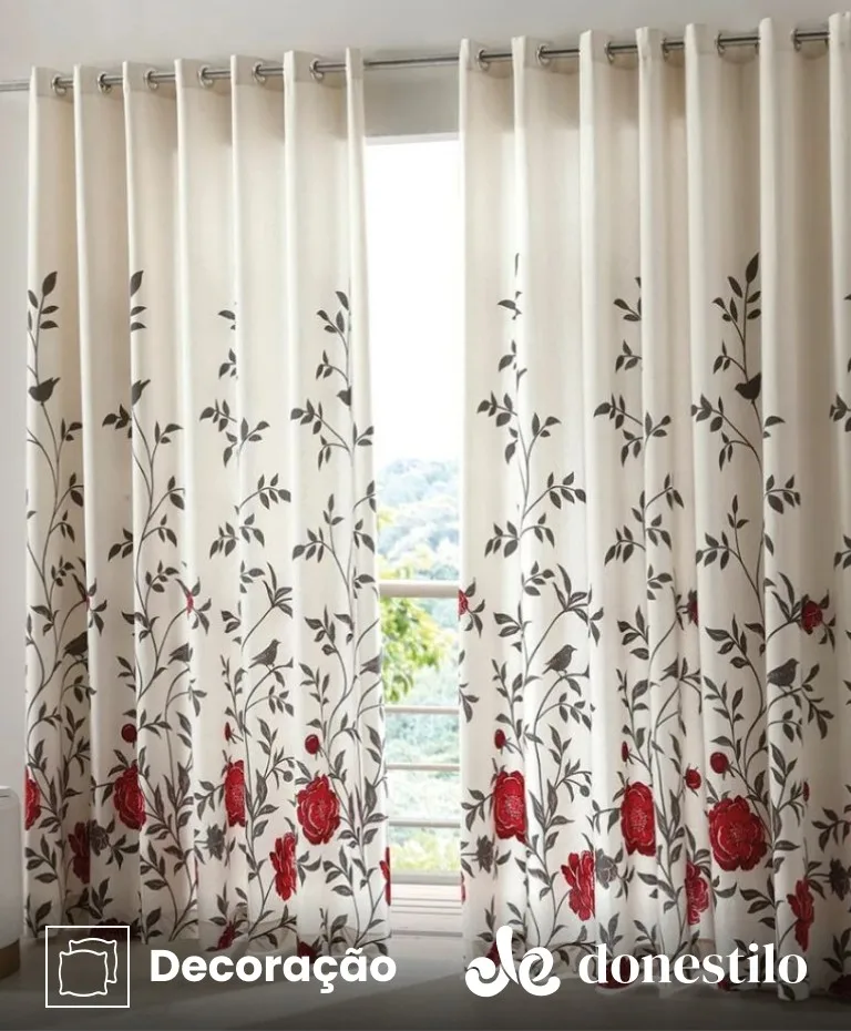 Cortina estampada Tais II 5092 medidas 2,00X1,80 m Döhler em São Paulo SP