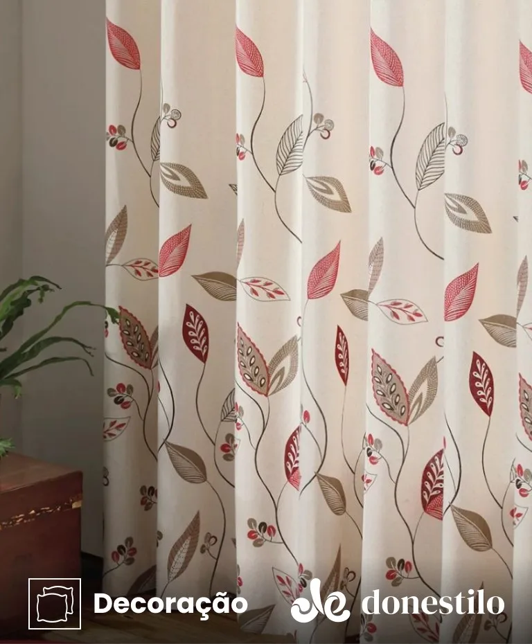 Cortina estampada Tais II 6134 medidas 3,00X2,50 m Döhler em São Paulo SP